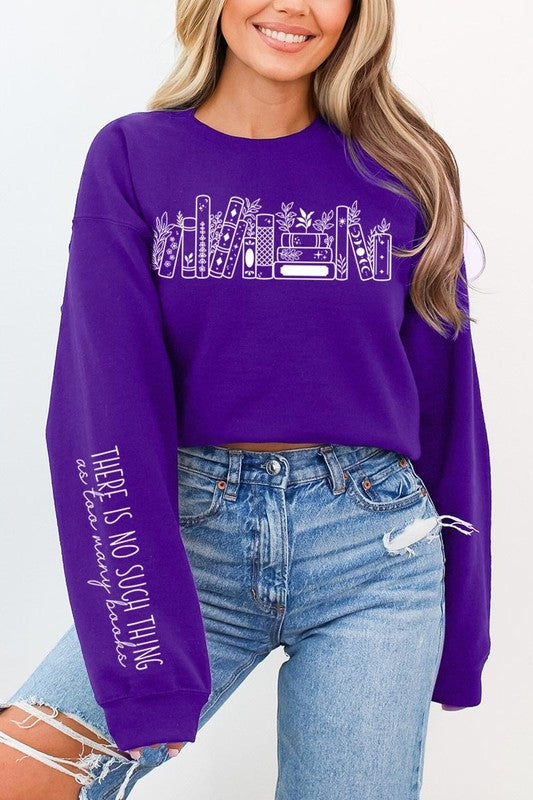 Celestial Floral Books Graphic Sweatshirts