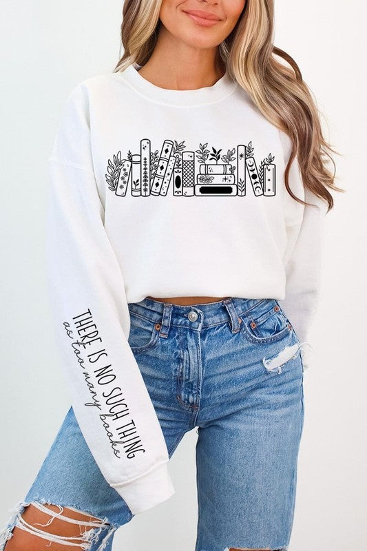 Celestial Floral Books Graphic Sweatshirts