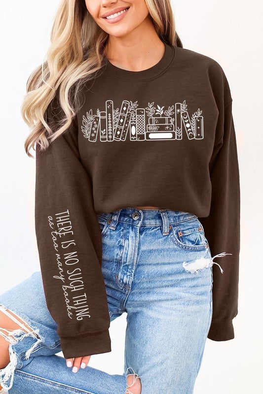 Celestial Floral Books Graphic Sweatshirts