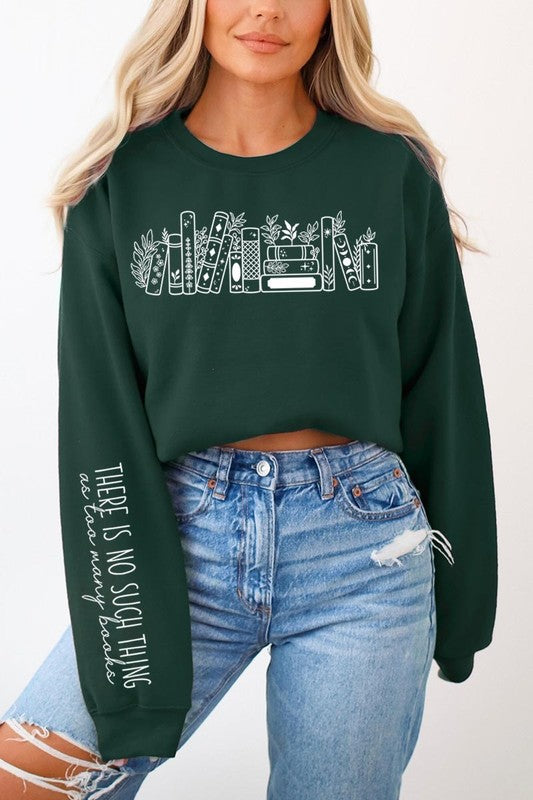 Celestial Floral Books Graphic Sweatshirts